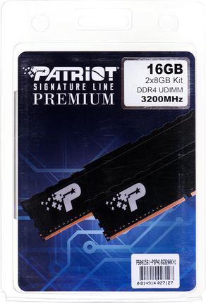 Patriot Premium Black 16GB (2x8GB) DDR4 3200MHz (PSP416G3200KH1)