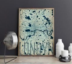 nowy PLAKAT, LONDYN - ARTYSTYCZNA MAPA