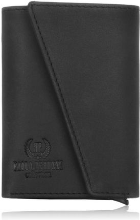 Skórzany portfel męski czarny RFID Paolo Peruzzi IN-10-BL - Czarny