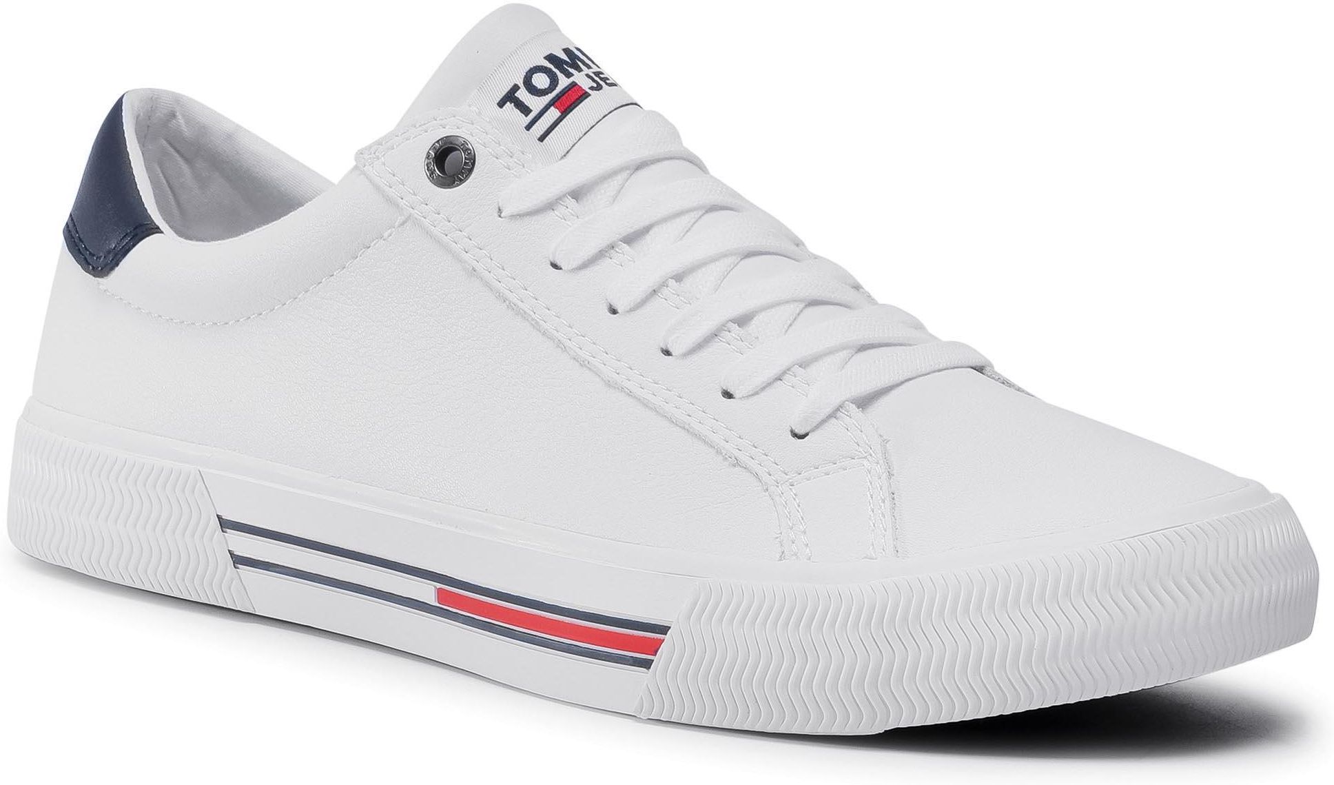 tommy jeans essential leather sneaker