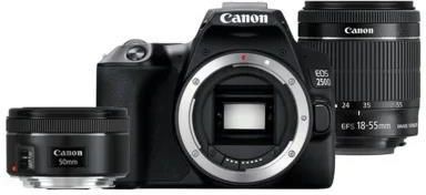 Canon EOS 250D czarny + 18-55mm IS + 50mm IS