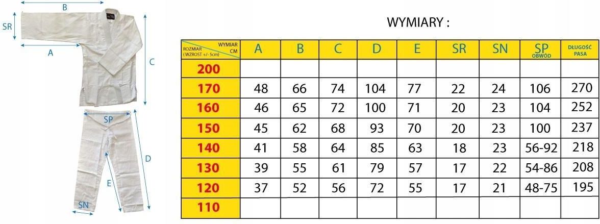 Enero Kimono Judo 170Cm - zdjęcie 5 Enero Kimono Judo 170Cm