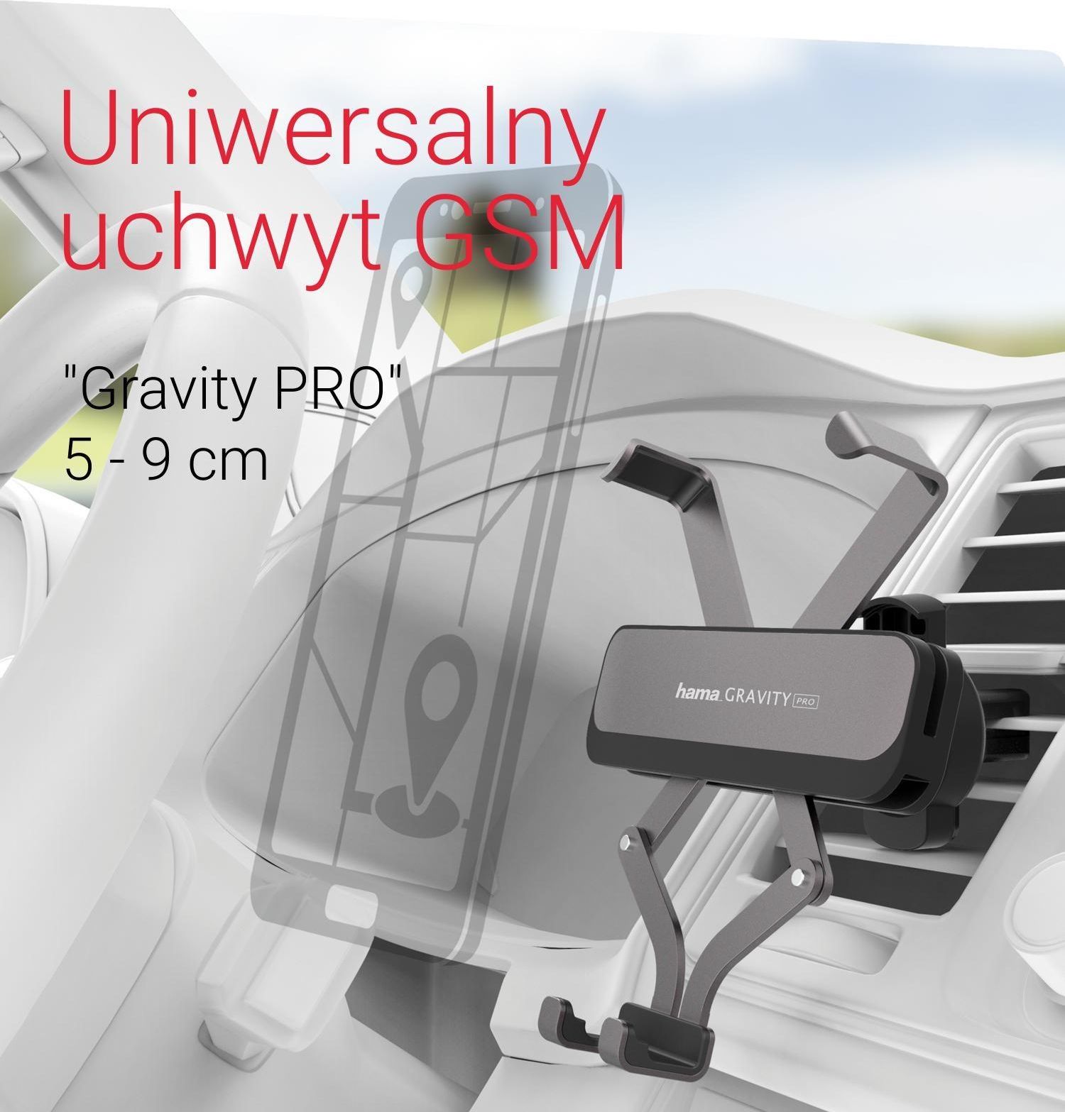 Uchwyt Samochodowy Hama Uniwersalny Uchwyt Gsm Gravity Pro