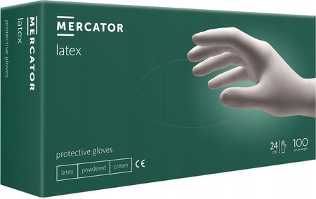 Rękawice lateksowe Mercator simple latex M