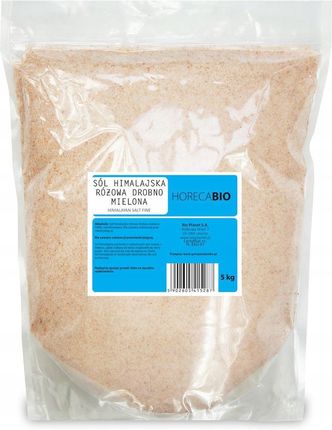 Sól himalajska różowa drobno mielona 5kg horeca