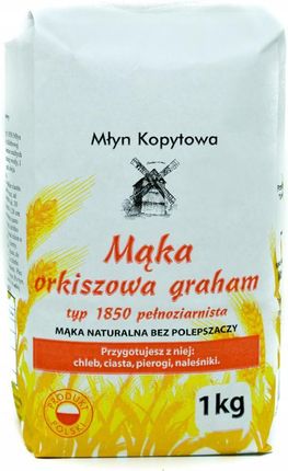 Mąka Orkiszowa 1850Graham 1Kg Młyn Kopytowa