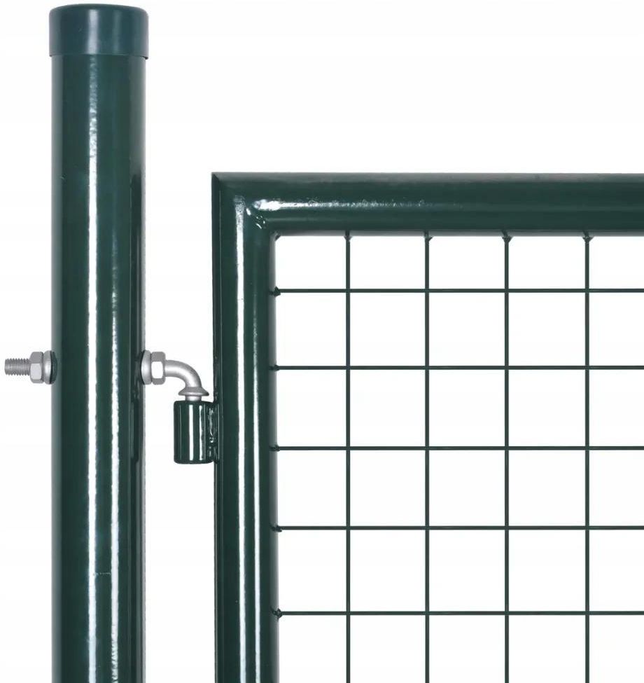 Brama Ogrodzeniowa Stalowa 306x150 cm Zielona - zdjęcie 4 Brama Ogrodzeniowa Stalowa 306x150 cm Zielona