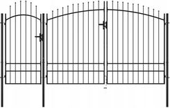 Brama ogrodzeniowa, stalowa, 2,45 x 4 m, czarna