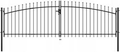 Brama dwuskrzydłowa z grotami, 400 x 200 cm