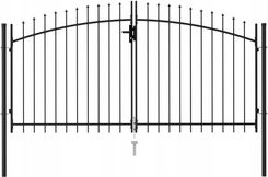 Brama dwuskrzydłowa z grotami, stalowa, 3x1,5 m, c - ranking Bramy wjazdowe 2023 