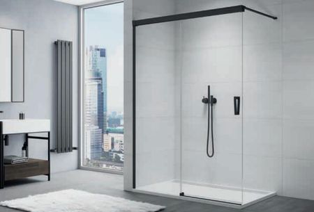 Sanswiss Cadura Walk-In Black Lewa CAW2 120Cm Przezroczyste CAW2G1200607