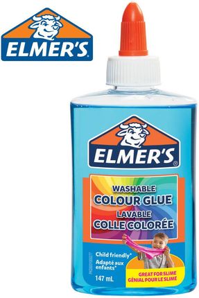 Elmers półprzezroczysty kolorowy klej PVA niebieski 147ml do Slime