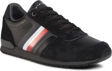 Sneakersy TOMMY HILFIGER Iconic Mix Runner FM0FM03000 Black BDS Ceny i opinie Ceneo.pl