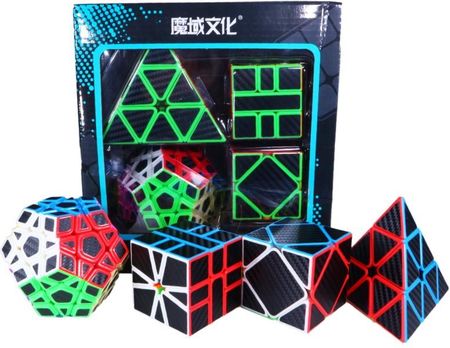Mofangjiaoshi Zestaw Meilong Pyraminx + Megaminx + Skewb + Square-1 Bright/Black
