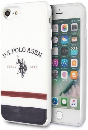 U.S. Polo Assn. iPhone 7/8/SE 2020 biały/white Tricolor Pattern Collection (USHCI8PCSTRB)