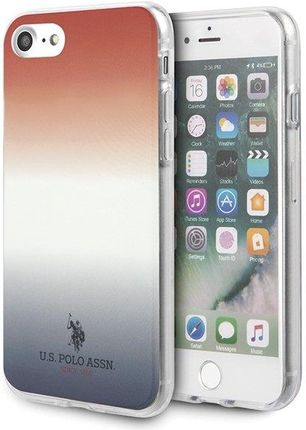 U.S. Polo Assn. iPhone 7/8/SE 2020 czerwono-niebieski/blue&red Gradient Pattern Collection Czerwony \ Niebieski (USHCI8TRDGRB)