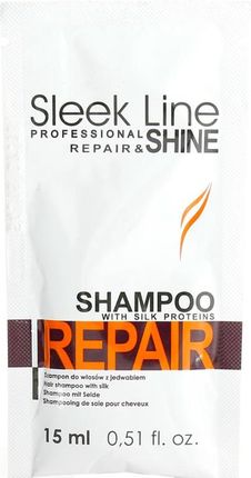 Stapiz Sleek Line Repair Shampoo Szampon Z Jedwabiem Do Włosów Zniszczonych 15 ml