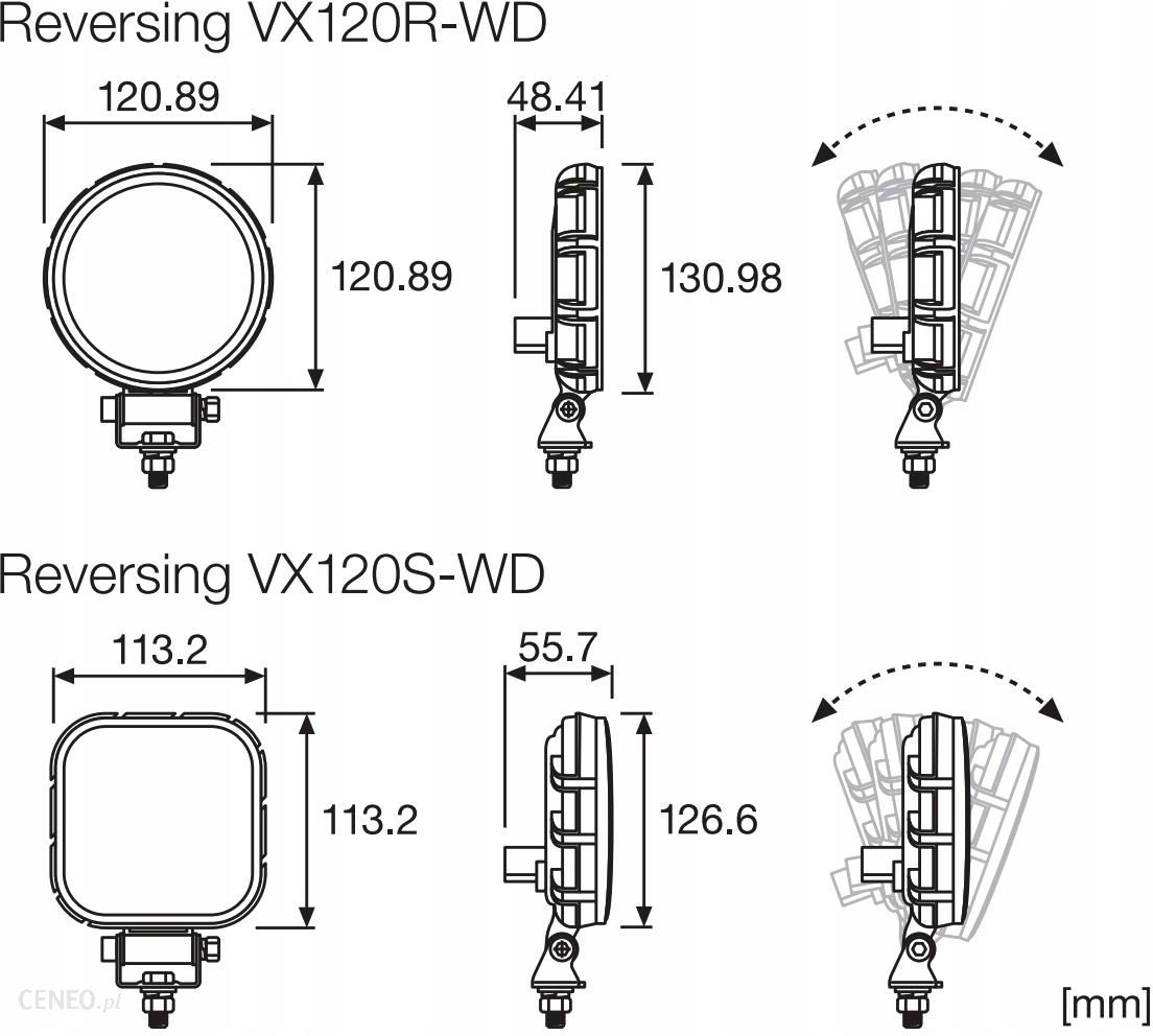 VX120R-WD LED LIGHT 1100LM 15W 12X4,8
