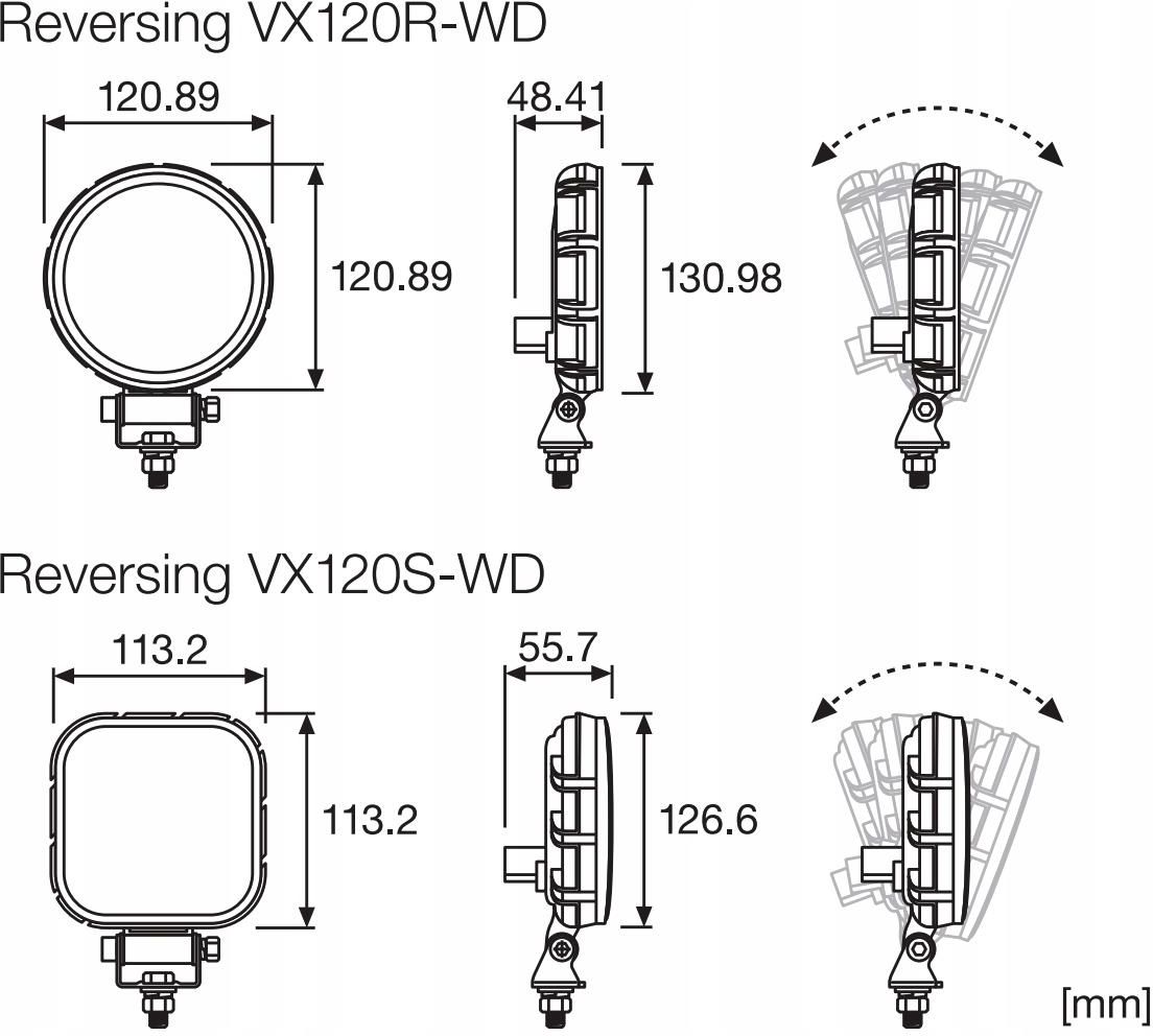 VX120R-WD LED LIGHT 1100LM 15W 12X4,8 - zdjęcie 8 VX120R-WD LED LIGHT 1100LM 15W 12X4,8