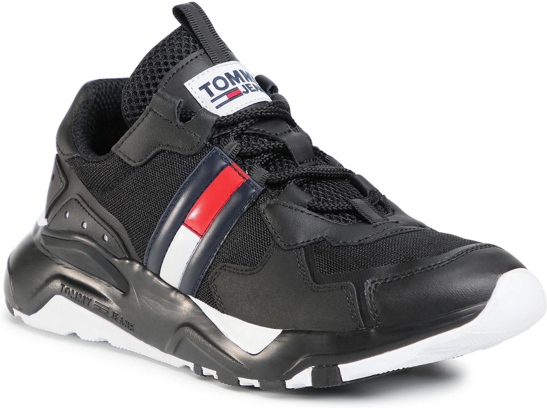 Sneakersy TOMMY JEANS - Cool Runner EM0EM00484 Black BDS - Ceny i opinie -  Ceneo.pl