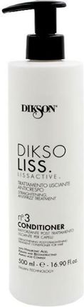 Dikson Diksoliss Lissactive Strengthening Poststraightening Treatment Nr 3 Wzmacniająca Odżywka Wygładzająca Do Włosów Prostowanych 500 ml