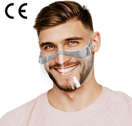 Pph Cerkamed Face Shield Mini Przyłbica/Maska Zakrywająca Usta I Nos Z Regulacją 2 Szt
