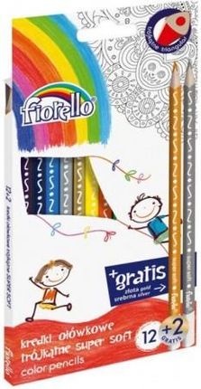 Kredki Super Soft 12 Kolorów + 2 Gratis Fiorello