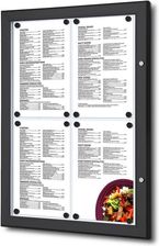 Jansen Display Czarna gablota na menu 4 x A4