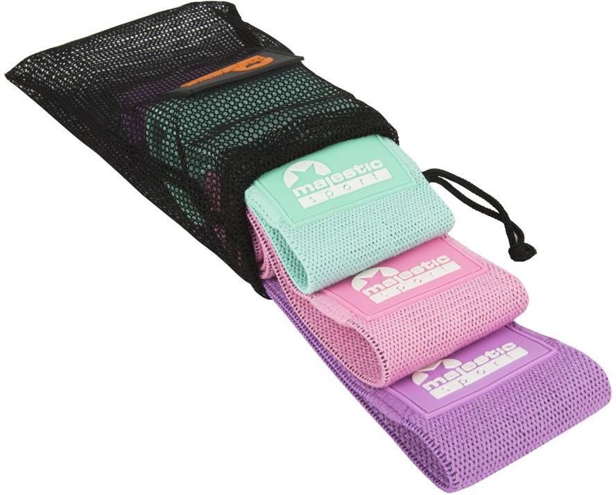 Majestic Sport Zestaw Gum Do Ćwiczeń Hip Band 3Szt + Woreczek Mhb4503 - zdjęcie 2 Majestic Sport Zestaw Gum Do Ćwiczeń Hip Band 3Szt + Woreczek Mhb4503