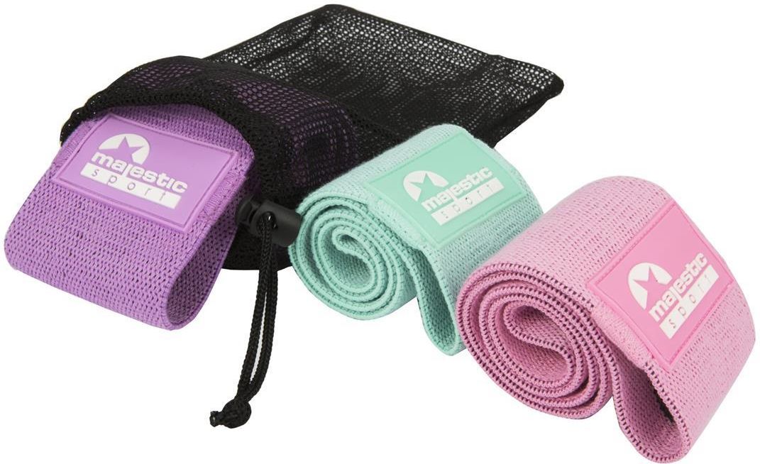 Majestic Sport Zestaw Gum Do Ćwiczeń Hip Band 3Szt + Woreczek Mhb4503 - zdjęcie 5 Majestic Sport Zestaw Gum Do Ćwiczeń Hip Band 3Szt + Woreczek Mhb4503