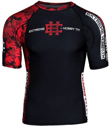 Extreme Hobby Short Sleeve Rashguard Red Warrior Czarny