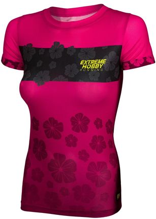 Extreme Hobby Koszulka Biegowa Damska Flowers Różowy