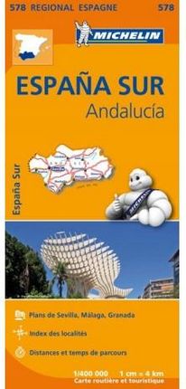 Hiszpania Południowa Andaluzja mapa Michelin 578