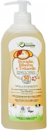 Verde Orrizonte Baby Płyn Do Mycia Butelek Smoczków I Naczyń Dziecięcych Z Olejkiem Pomarańczowym Cert. Icea 500Ml