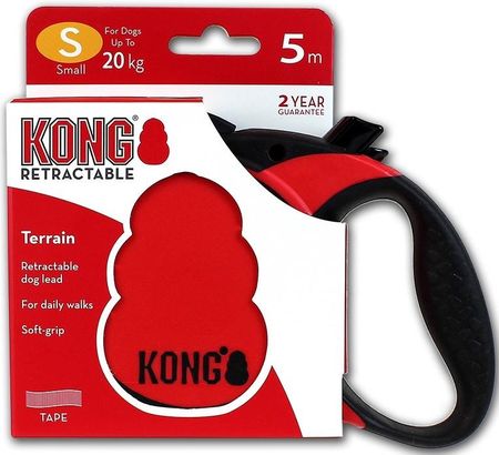 Kong Terrain Flex Smycz Czerwona S