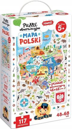 CzuCzu Puzzle Obserwacyjne Mapa Polski 84El.