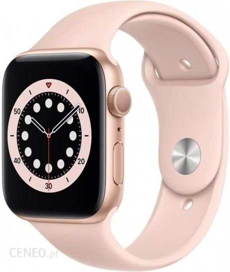 Apple Watch 6 Koperta 44mm Złota z Aluminium z Paskiem sportowym Różowym  (M00E3WBA)
