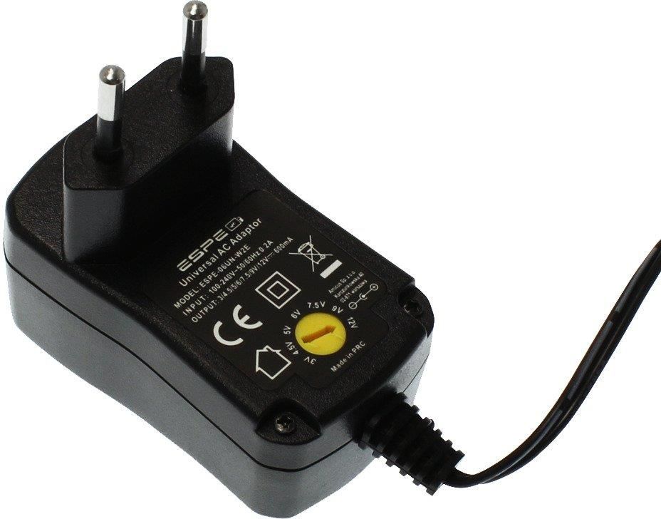 Alimentation Universelle 24W 2A - 3V à 12V Avec Protections Multiples Et Adaptateurs Jack