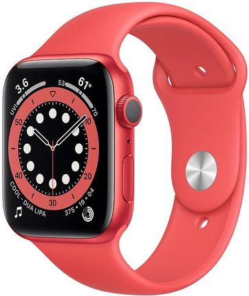 Apple Watch 6 Cellular Koperta 44mm Czerwona z Aluminium z Paskiem sportowym Czerwonym (M09C3WBA)