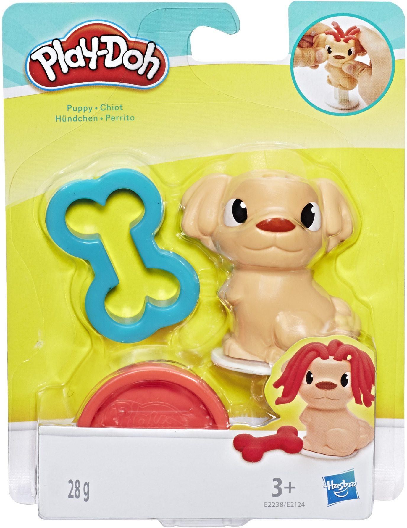 Hasbro Play-Doh Mini zwierzątko Piesek z akcesoriami i tubą E2238