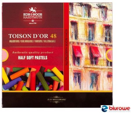 Kredki pastele suche połówki 48 kolory 8546 TOISON KOH-I-NOOR