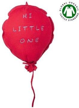 Hi Little One Poduszka Dekoracyjna Z Organicznego Oddychającego Bio Muślinu Gots Baloon Strawberry