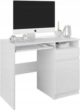 Meble biurko komputerowe stolik 96cm białe N35