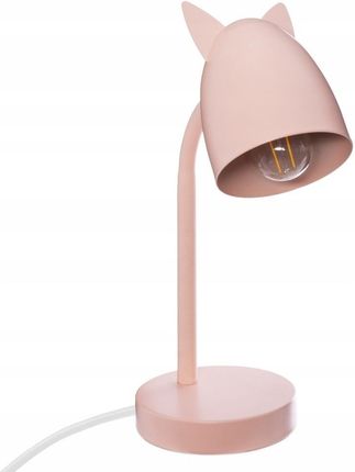 Lampka Na Biurko Kocie Uszy Róż metal 31cm