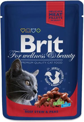 Brit Cat Premium Beef Stew&Peas 100G