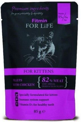 Fitmin Cat For Life Kitten Chicken Saszetka 85G