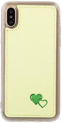 Surazo Back case Pastel Cytrynowy Zielone Serca do Apple iPhone XS MAX (51327189)