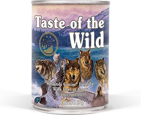 Taste Of The Wild Wetlands Canine Z Mięsem Z Dzikiego Ptactwa Puszka 390G