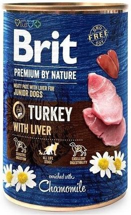 Brit Premium By Nature Turkey With Liver Junior 400G