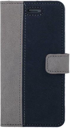 Surazo Wallet case Nubuk Szary i Granatowy do Sony Xperia XZ2 Compact (51401D)